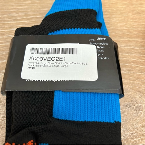 MadSportsStuff Volleyball Logo Crew Socks - 2 pairs - Picture 7 of 11